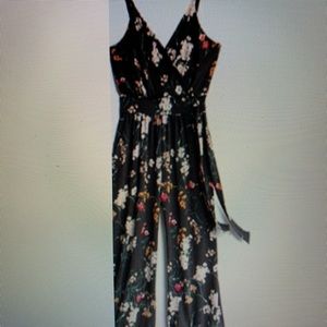 Kaileigh pant jumpsuit. Black floral. stitch fix